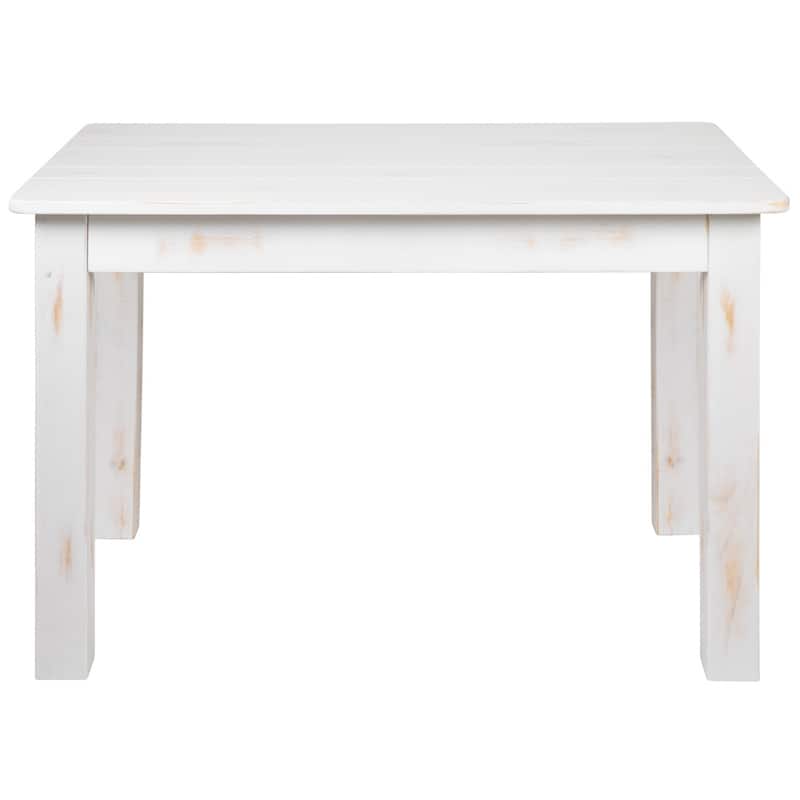 Rectangular Antique Rustic Solid Pine Farm Dining Table
