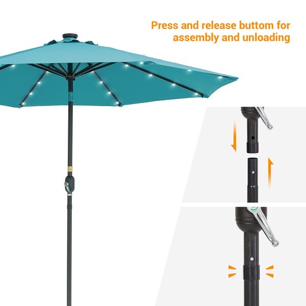 BONOSUKI LED Patio 9Ft Market Umbrella,Outside Deck Table BONOSUKI LED Patio 9Ft Market Umbrella,Outside Deck Table