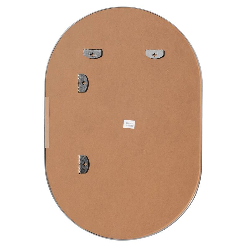 24 in. W x 36 in. H Medium Oval Metal Framed Wall Mirror - 36 H x 24 W x 0.73 D