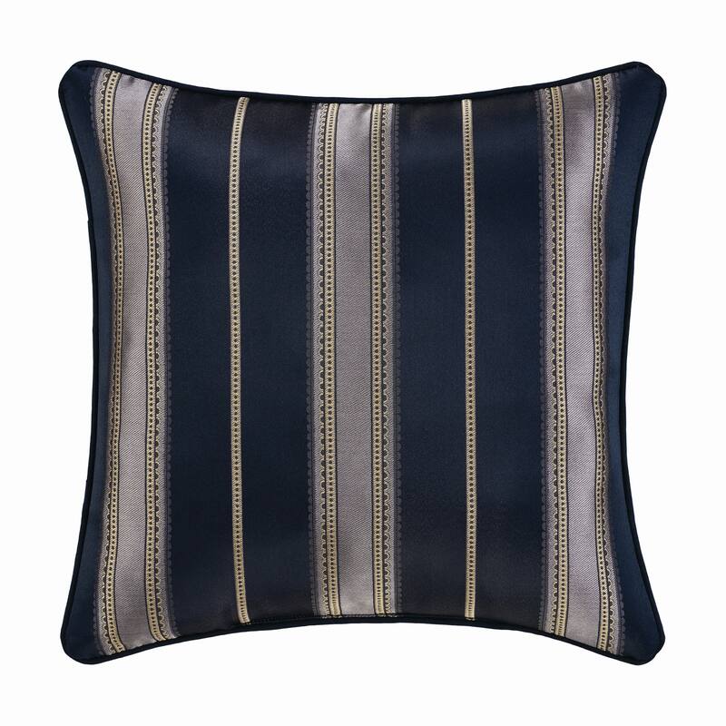Bradley 20" Square Decorative Throw Pillow - Polyester - Navy - Accent