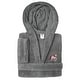 preview thumbnail 11 of 17, Sweet Kids 100% Polyester SUPER PLUSH Double Brushed Hooded Bathrobe - UNICORN Grey - L