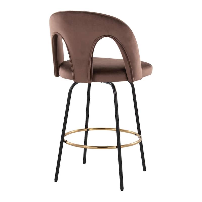 Ava Upholstered 26" Fixed-Height Counter Stool - Set of 2