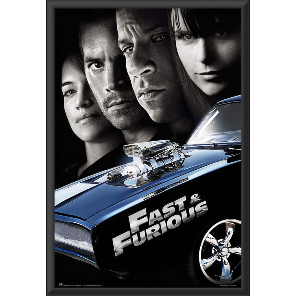 Fast & Furious 4 Framed Art Poster - 24 x 36 Inch