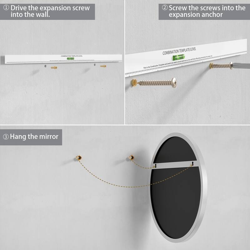 Wall Mirror Vanity Mirror Bathroom Mirror with Metal Frame(1 Piece)