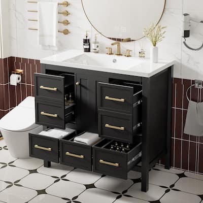 Bathroom Storage Cabinet,with Resin Sink Combo
