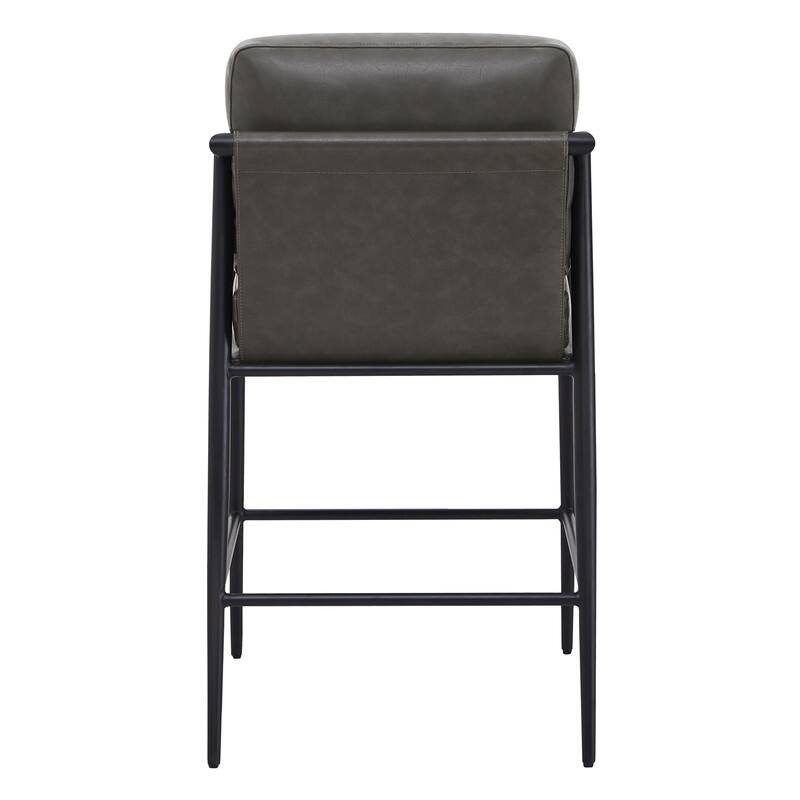 Chris Modern Counter Stools Set with Metal & Wood - Set of 2