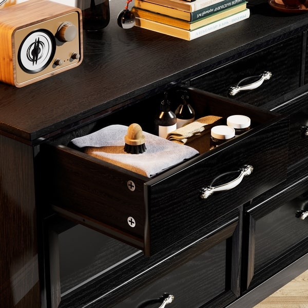 7-Drawer Dresser Chest of Drawers with Gold Trim Handles - Bed Bath &  Beyond - 42339335