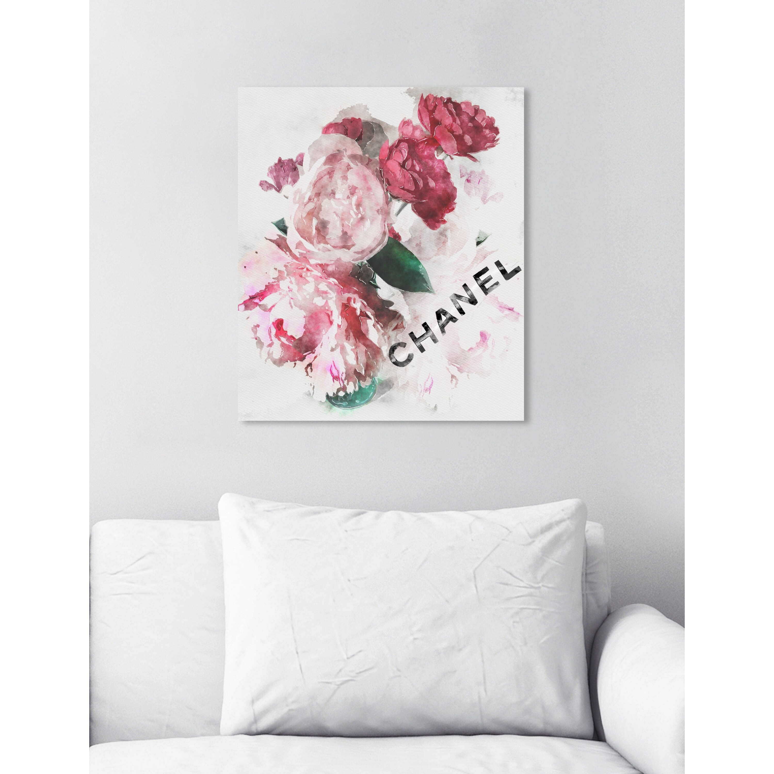 Oliver Gal 'French Peony Vase' Fashion and Glam Wall Art Canvas