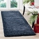 preview thumbnail 39 of 239, SAFAVIEH Santa Monica Shag Einara 2-inch Thick Area Rug 2'3" x 11' Runner - Navy - Runner