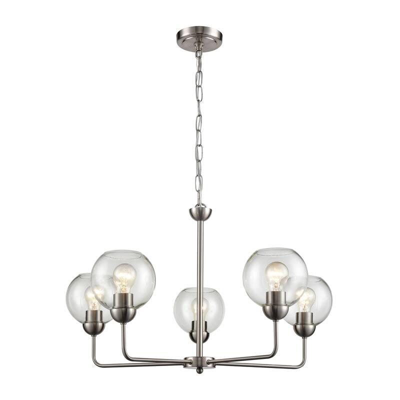 Astoria 5-Light Chandelier in Brushed Nickel