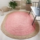 preview thumbnail 18 of 125, SAFAVIEH Handmade Natural Fiber Charlyne Bordered Round Jute Rug