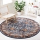 preview thumbnail 3 of 34, SAFAVIEH Bijar Celie Traditional Distressed Oriental Area Rug 10' x 10' Round - Royal/Ivory