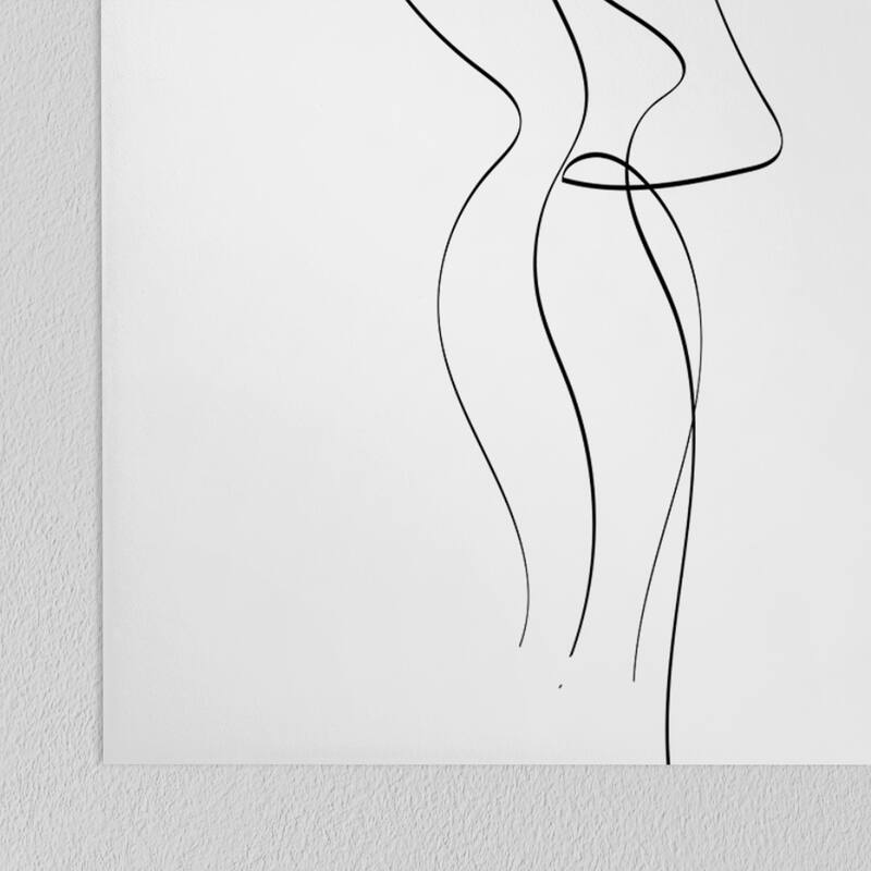 Americanflat Abstract Wall Art Set One Line Art by Artvir Bed