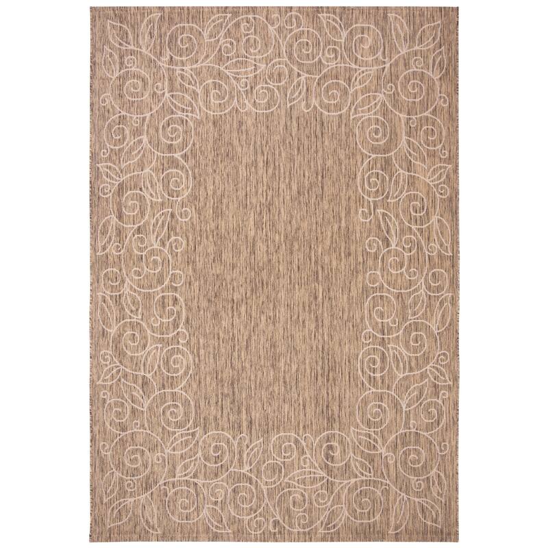 SAFAVIEH Courtyard Bobbye Scroll Indoor/ Outdoor Waterproof Patio Backyard Rug