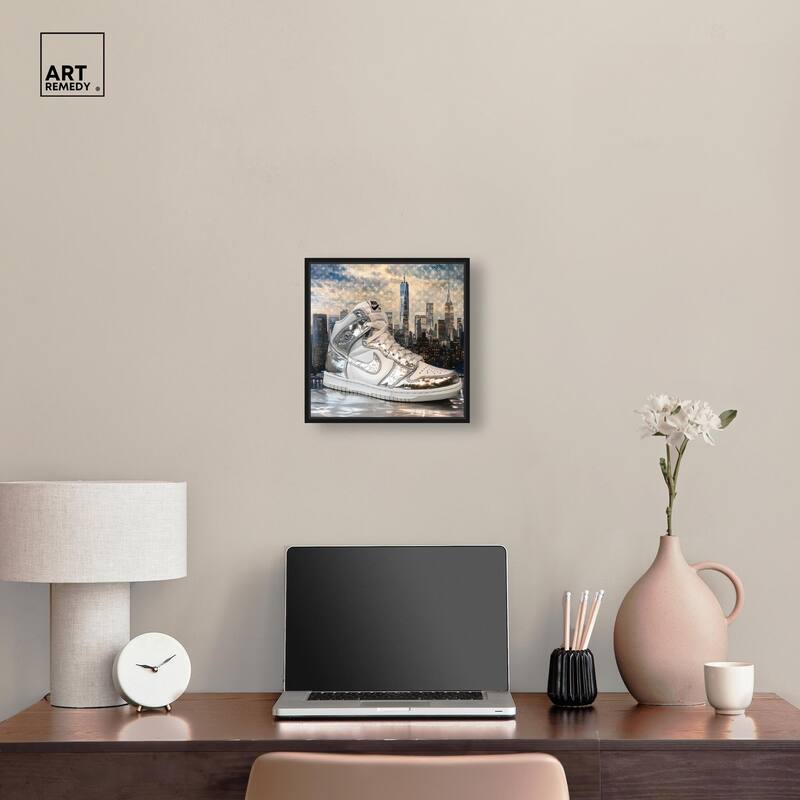 NYC Metallic Sneaker Canvas by Art Remedy