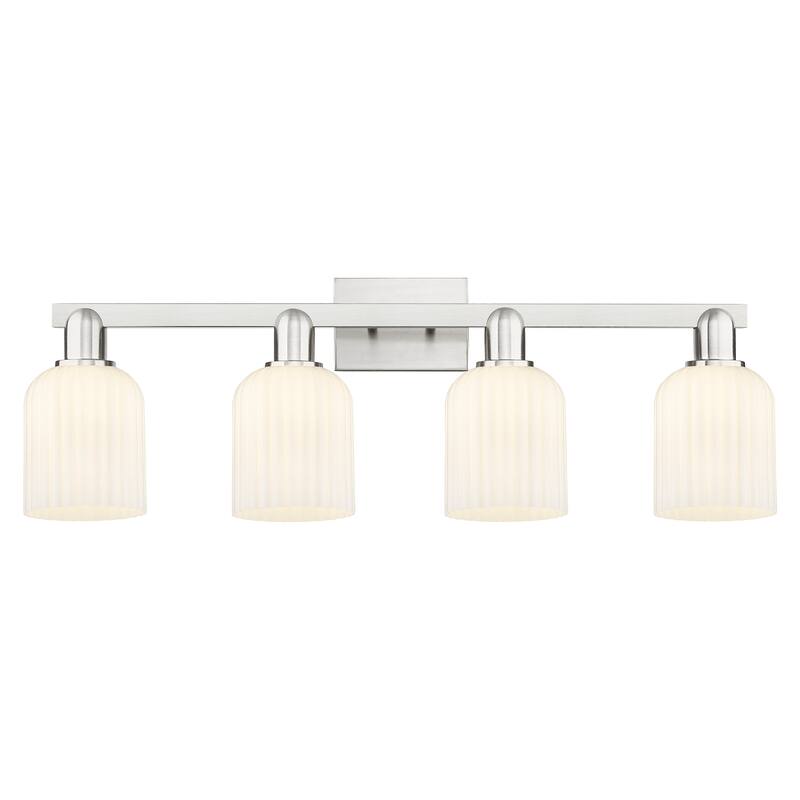 Innovations Lighting 716-4W-G559-5GWH Bridal Veil 4 Light 32" Wide - Brushed Satin Nickel