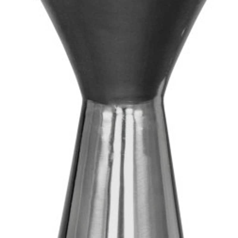 HomeRoots 23" White And Black Marble And Steel Round Pedestal End Table - 15' X '22.5' X '15