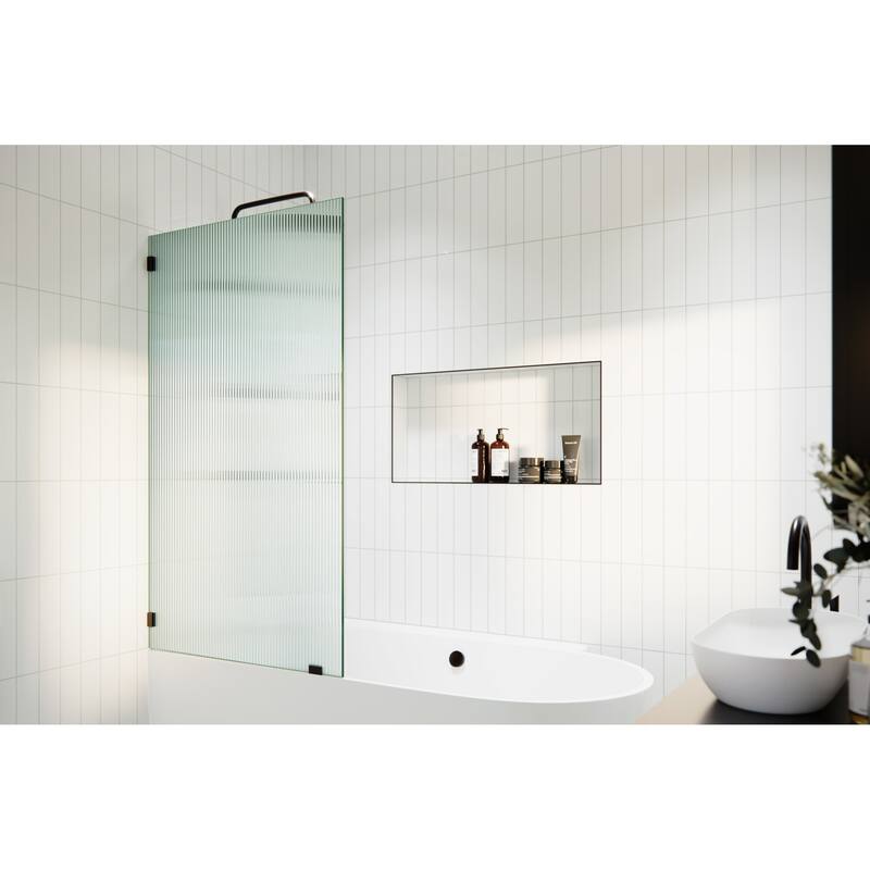 Glass Warehouse B-FL-30 Gaia 58-1/4" High x 30" Wide Shower Screen