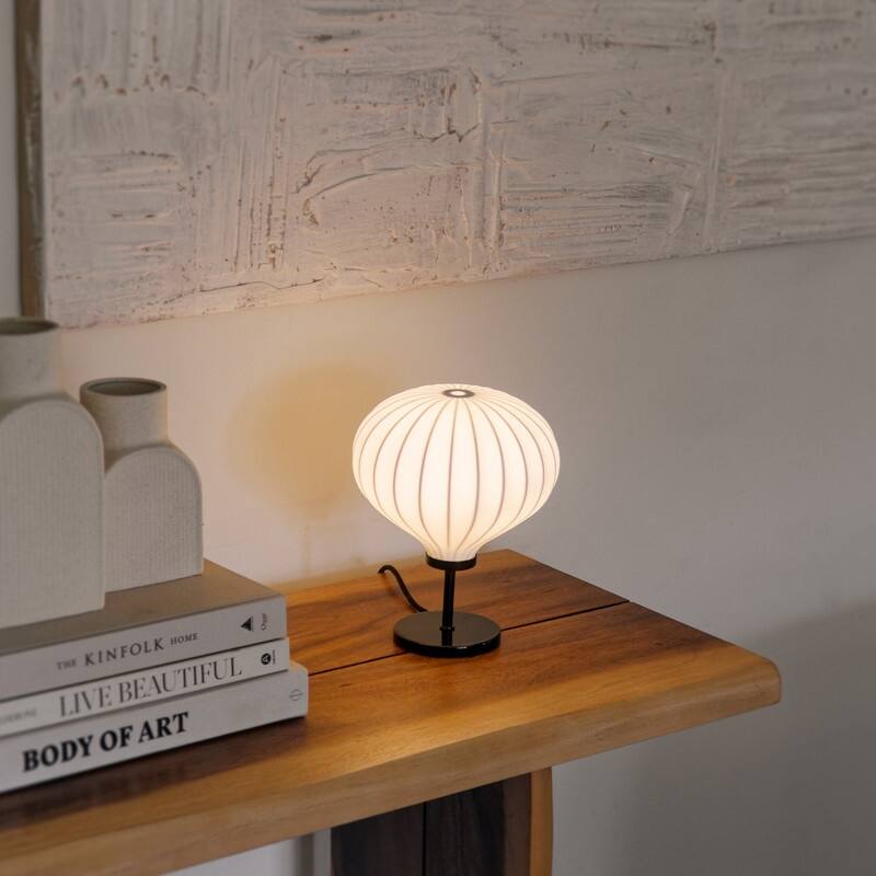 Brightech Nimbus LED Classic Matte Black Modern Round Dimmable Bedside Nightstand Desk Lamp