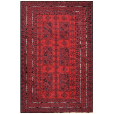 Handmade One-of-a-Kind Balouchi Wool Rug (Afghanistan) - 6' x 9'6
