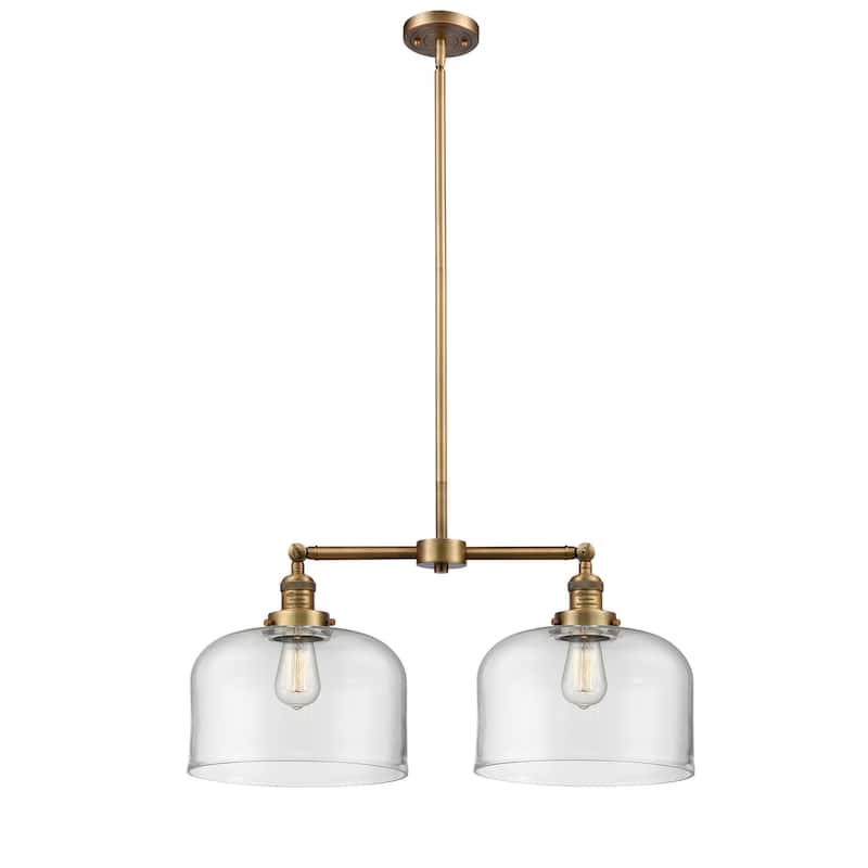 Innovations Lighting X-Large Bell 2 Light 21" Wide Linear Chandelier