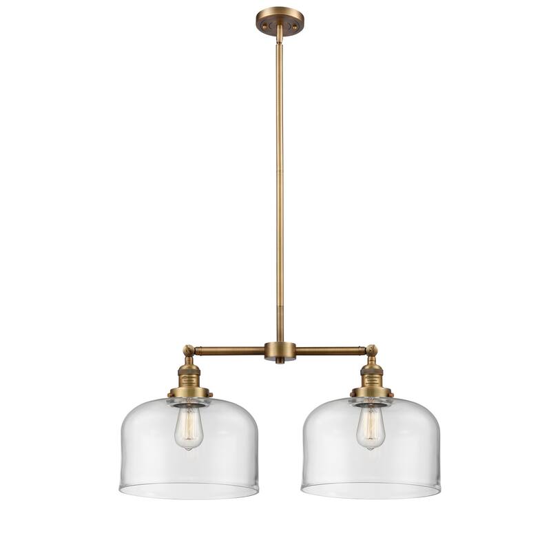 Innovations Lighting X-Large Bell 2 Light 21" Wide Linear Chandelier