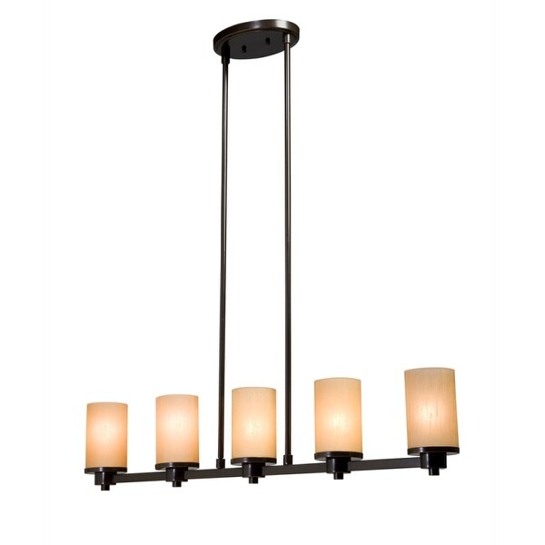 Artcraft Lighting AC1315 Parkdale Single-Tier Linear Chandelier with 5 Lights - 38 Inches Wide