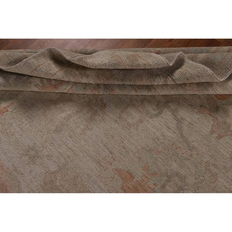 Oushak Turkish Area Rug Vegetable Dye Handmade Wool Carpet - 8'3"x 9'8"