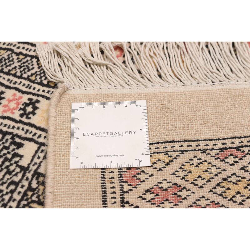 Finest Peshawar Bokhara Beige Rug 8'0" x 10'11" - 8'0 x 10'11