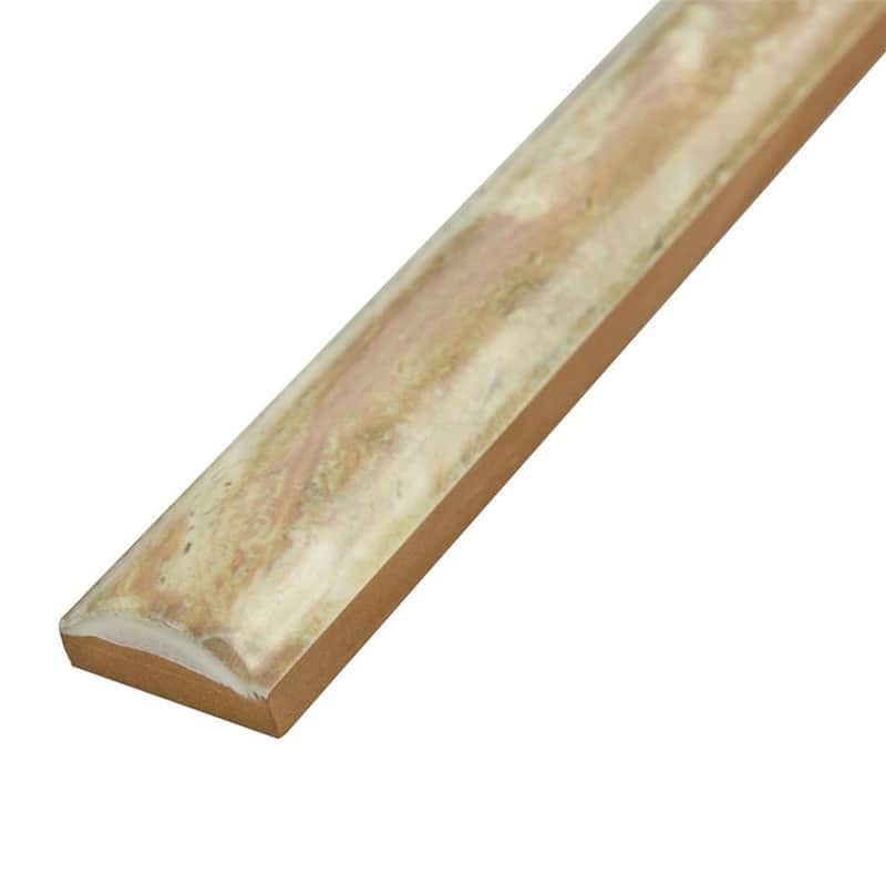 Merola Tile Moldura Marbleized 1" x 7-7/8" Ceramic Wall Trim - (1 Tile)
