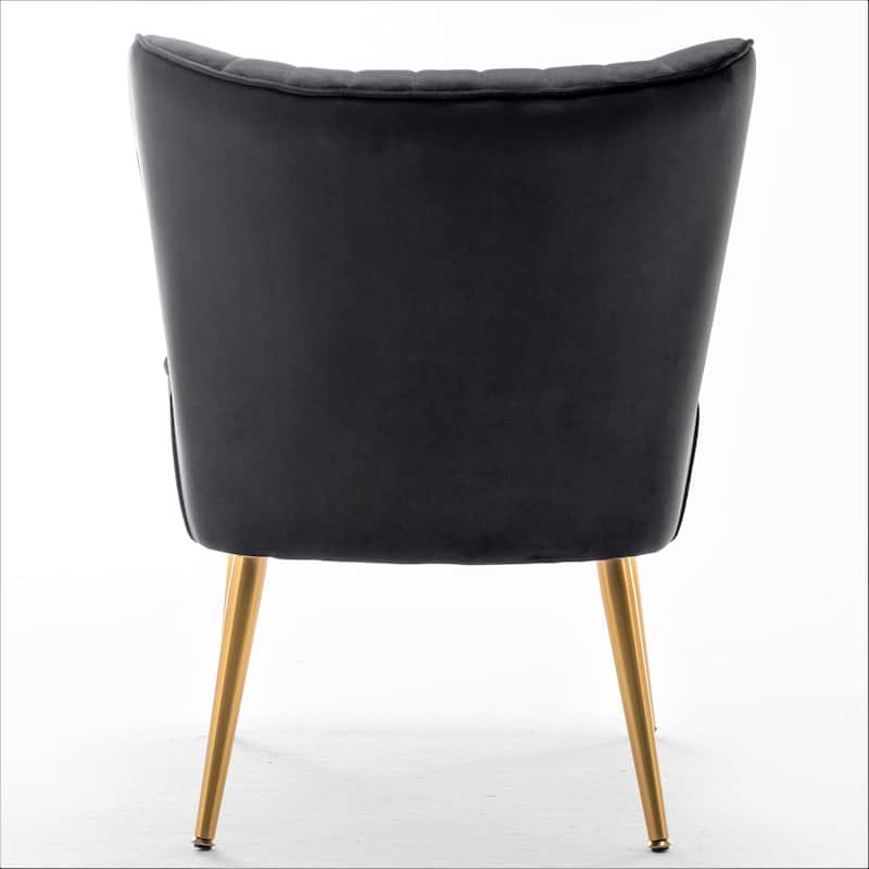 Sauter 23.2" Wide Mid-Century Modern Microfiber Accent Chair