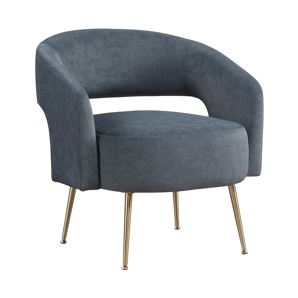 Fremont & Park Sonoma 27.5" Velvet Accent Chair - Gold Finish Metal Legs