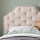 preview thumbnail 17 of 19, Silas Studded Fabric Twin-size Headboard by Christopher Knight Home