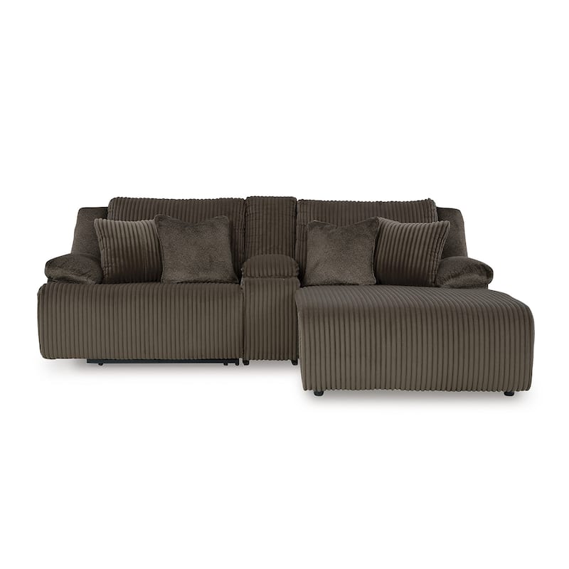 Signature Design by Ashley Top Tier 3-Piece Reclining Sectional with Chaise - 105"W x 74"D x 41"H