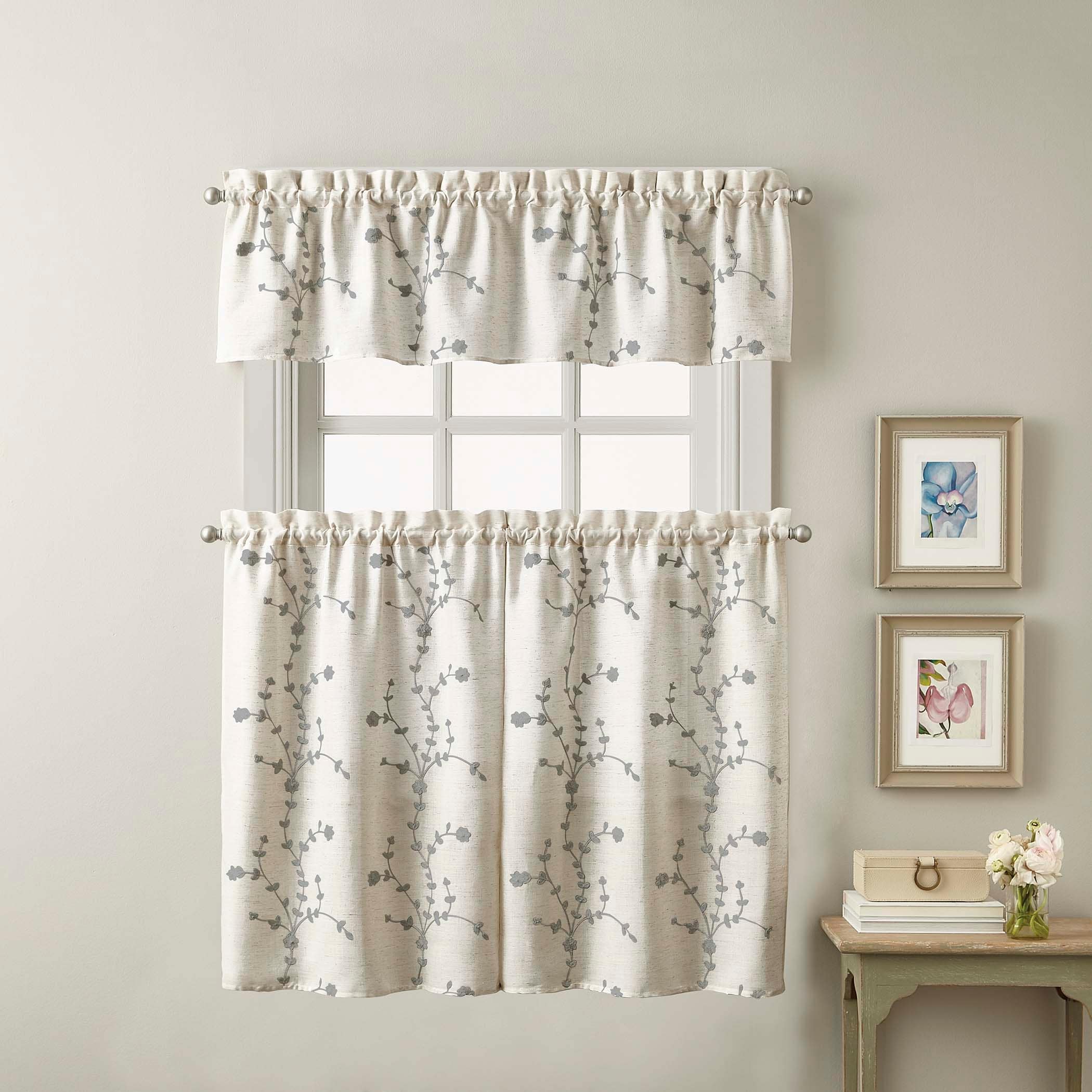 Lynette Tailored Tier Set And Valance Curtain Collection Ebay Lynette Tailored Tier Set And Valance Curtain Collection Ebay