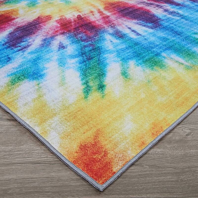 Color Arch Cosmic Wheel Multicolor Area Rug