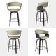 preview thumbnail 78 of 167, Glitzhome Set of 2 or 4 Modern Counter & Bar Height Wooden Swivel Bar Stools