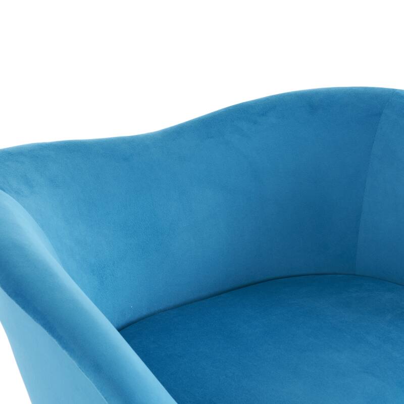 Christopher Knight Home - Eliana Modern Teddy Fabric Accent Chair with Curved Backrest and Gold Legs