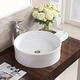 preview thumbnail 1 of 4, Karran Valera 18" Vitreous China Vessel Bathroom Sink in White