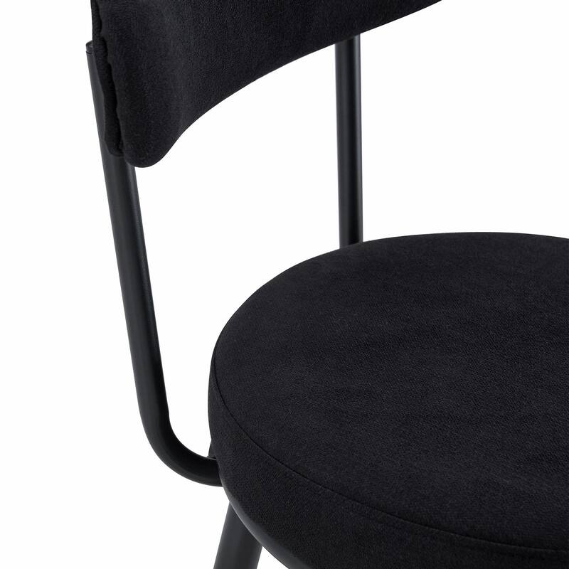 Modern High Stool with Gold-Plated Legs & Linen Seat
