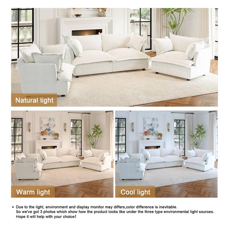 Cloud Chenille Upholstered Modular Sectional Sofa