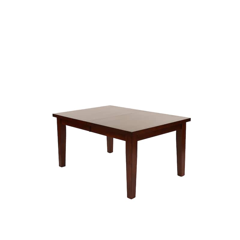 Dining Table Rectangle Dining Table w Leaf 1pc Table Only Rubber wood Antique Walnut Wood Finish Dining Room Furniture