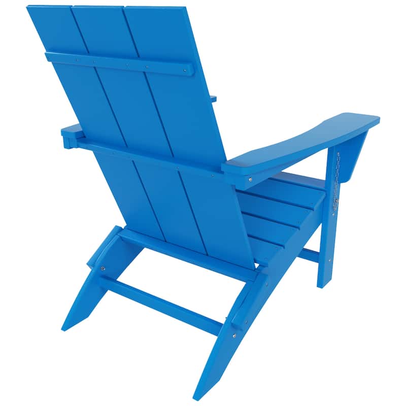Shoreside Modern Eco-Friendly All Weather Commercial-Residential Folding Adirondack Chair