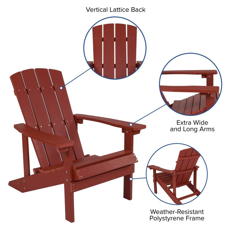 All-weather Poly Resin Wood Outdoor Adirondack Chair (Set of 4)