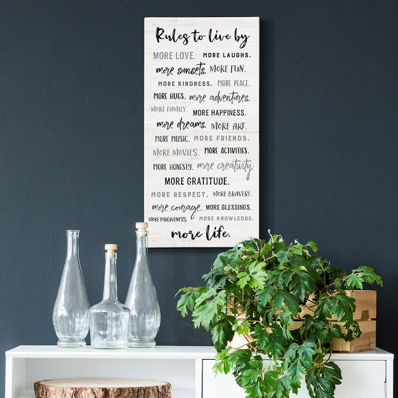 Rules to Live By- Premium Gallery Wrapped Canvas - Ready to Hang