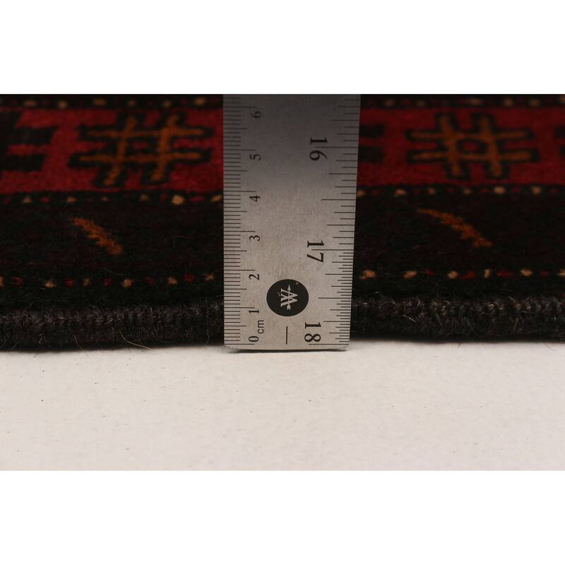 Teimani Black, Brown Rug 4'3" x 6'1" - 4'3 x 6'1