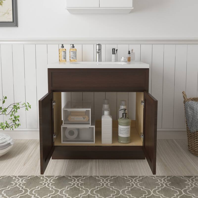 Vanity Art 30" Freestanding Single Base Storage Cabinet with Soft Close Doors