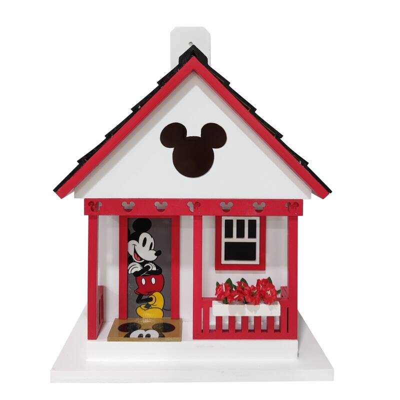 Home Bazaar Disney Mickey Mouse Cottage Birdhouse