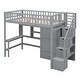 preview thumbnail 15 of 25, Twin Size Loft Bed with Bookshelf, Drawers, Desk and Wardrobe