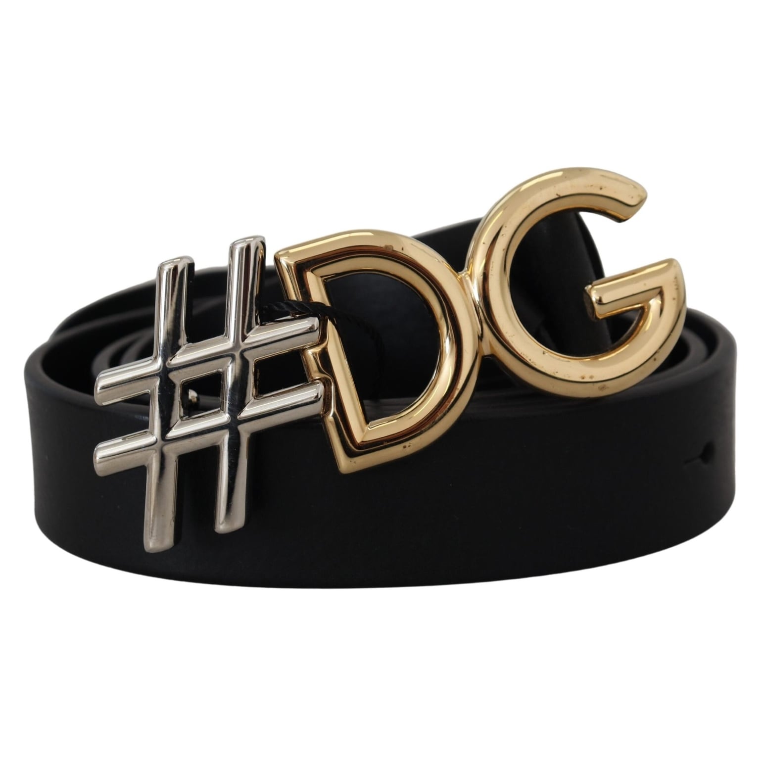 Dolce & Gabbana Black Viscose Wide Waist Women Women\'s Belt Dolce & Gabbana Black Leather Metal #DG Logo Buckle Women main image 2